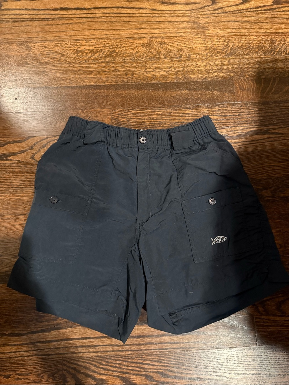 AFTCO Black Hybrid Cargo Shorts